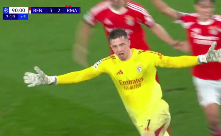 Incredible rescue by Benfica: Ukrainian goalkeeper Anatoliy Trubin scored a goal for the "Eagles" and kept them in the Champions League