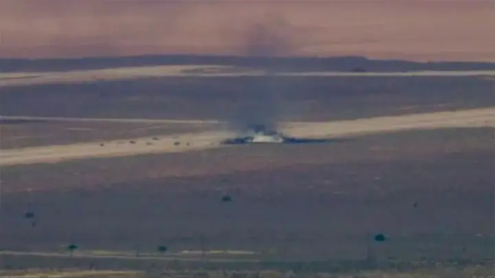 A US Air Force B-52 strategic bomber crashed shortly after takeoff from Edwards Air Force Base