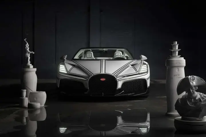 Bugatti представила унікальний гіперкар W16 Mistral Blanc Éternel з порцеляною