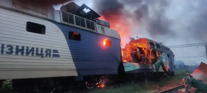 The Russian Federation attacked railway infrastructure in the Dnipropetrovsk region, damaging two locomotives