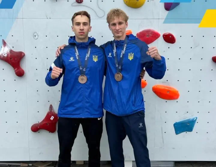 Украинские скалолазы Ильчишин и Ткач завоевали историческую бронзу и установили рекорд Европы