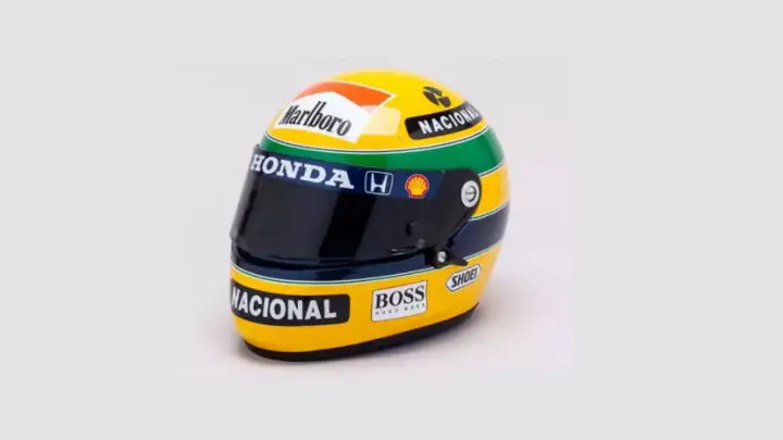 Ayrton Senna's helmet from winning Formula 1 races sold for $670,000