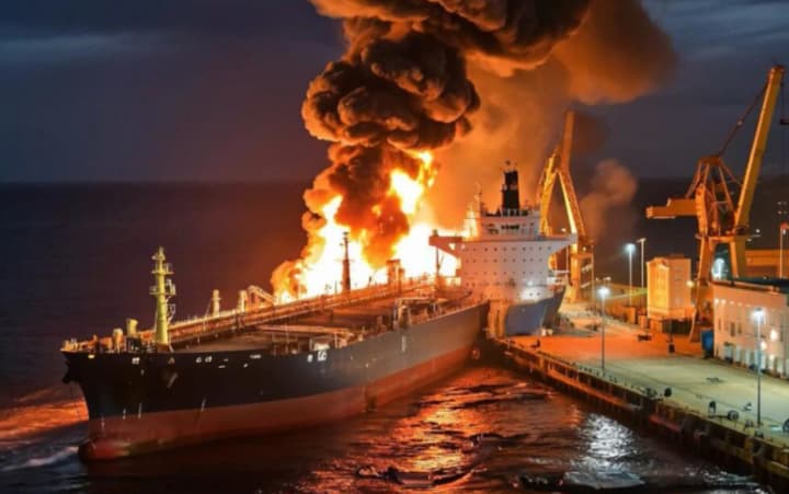 росія заявила про атаку дрона на танкер в Азовському морі