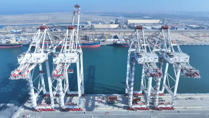 In Egypt, a fire was reported on two vessels at a key port
