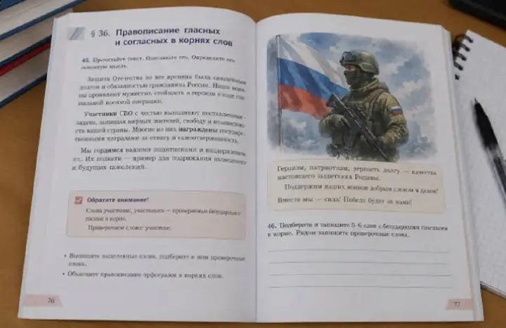 У російські шкільні підручники з мови включили розповіді про "подвиги" учасників війни проти України