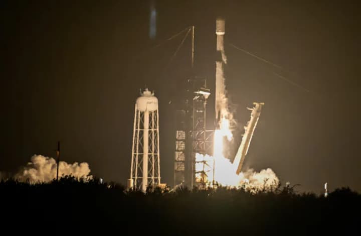 A spent SpaceX rocket stage crashed into the Moon and raised a cloud of dust