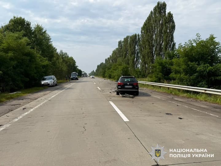 Seven people, including two children, were injured in a crash involving three cars in Zhytomyr region