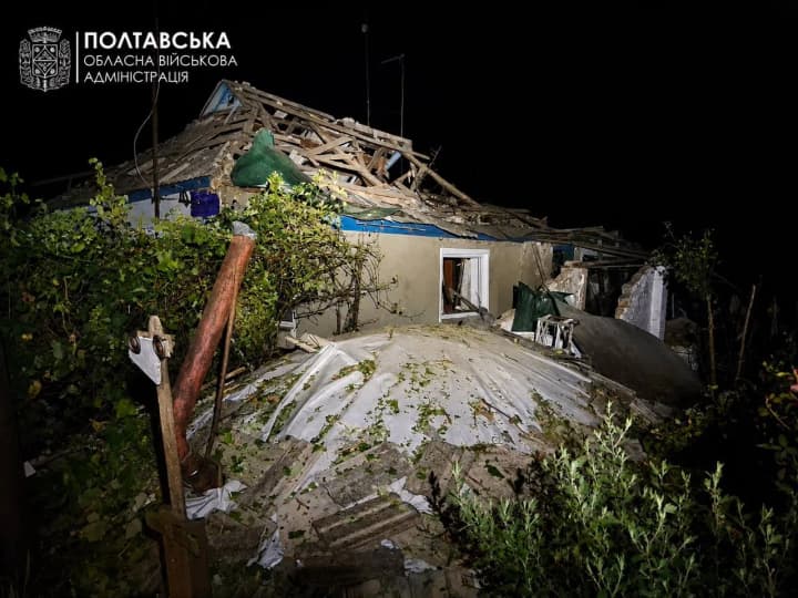 рф вдарила по Полтавщині: двоє постраждалих, влучання по підприємству