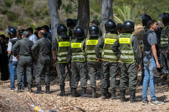 Moroccan security forces arrested nearly 300 migrants who were trying to reach the Spanish enclave of Ceuta
