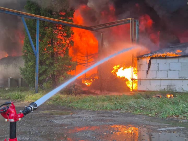 Warehouse containing aerosol cans caught fire at the Iskra plant in Lviv, killing two people