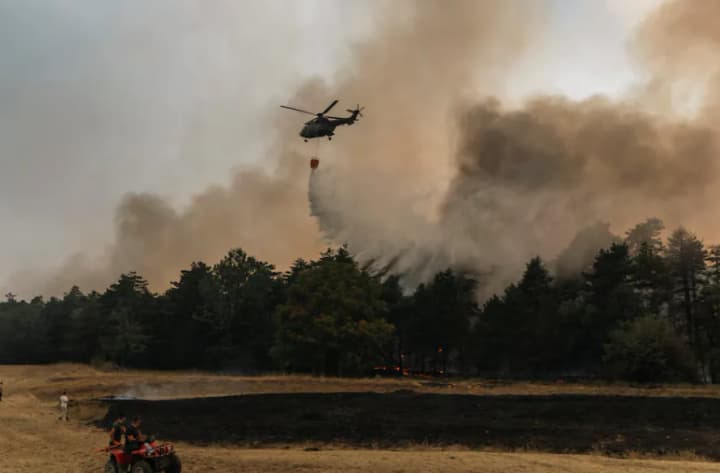 The EU sent helicopters and firefighters to Serbia to combat wildfires