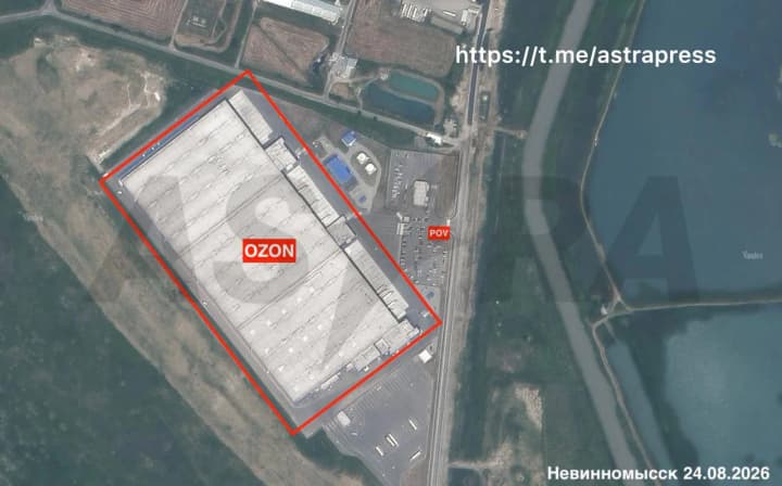 В Ставропольском крае вспыхнул масштабный пожар на складе Ozon после атаки беспилотников