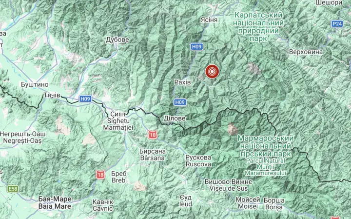 An earthquake with a magnitude of 1.7 was recorded in Zakarpattia