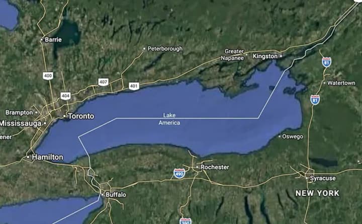 Google made concessions to Trump and renamed Lake Ontario to "Lake America"
