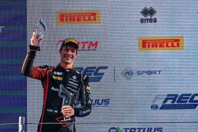17-year-old Ukrainian wins debut race in a Formula series round in Italy