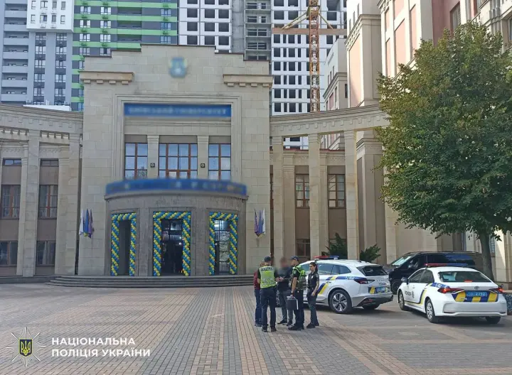 In Kyiv, a freshman initiation ceremony was held outdoors during an air raid alert; police opened proceedings