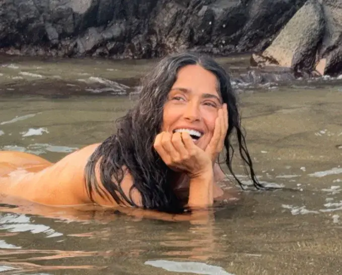Salma Hayek celebrated her 60th birthday with revealing photos from a swim in the ocean