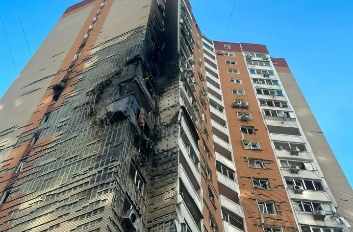 In Kyiv, an enemy UAV struck a 24-story building; there are casualties
