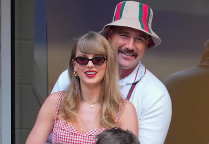 Taylor Swift and Travis Kelce made a rare joint appearance at Mahomes' party