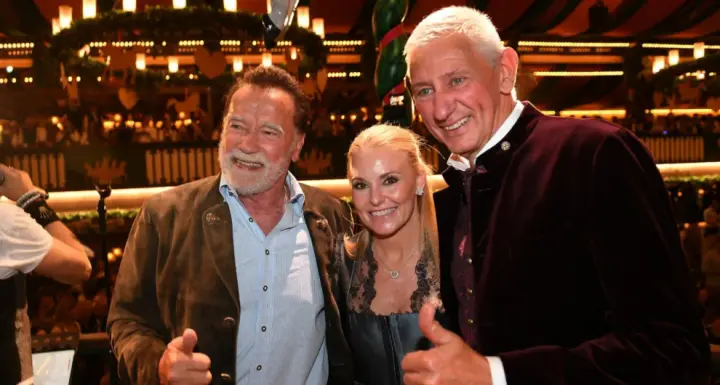Arnold Schwarzenegger visited Oktoberfest again and conducted an orchestra