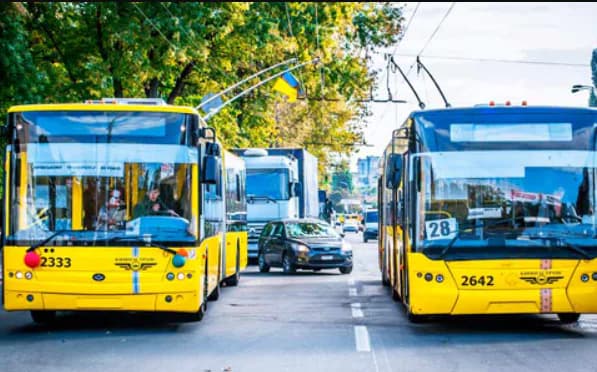 In Kyiv, a number of public transport routes were changed due to the security situation