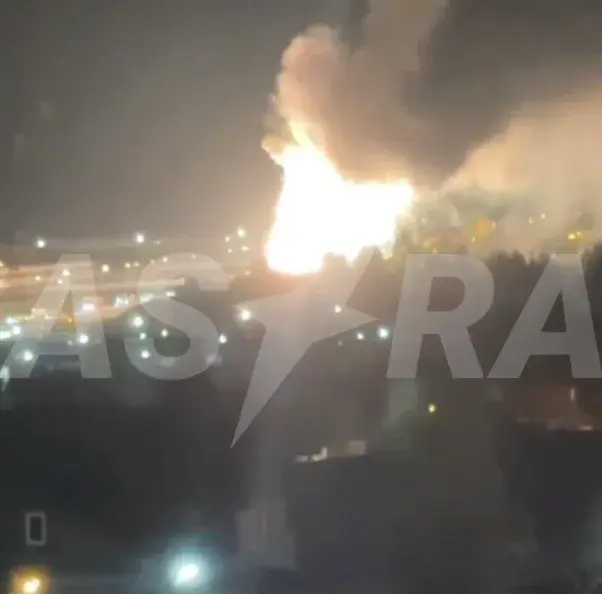 A powerful fire with explosions broke out in the Moscow region after a drone threat was declared