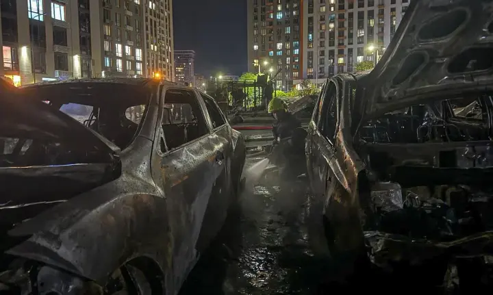 Russians struck a transport facility and a warehouse in Kyiv