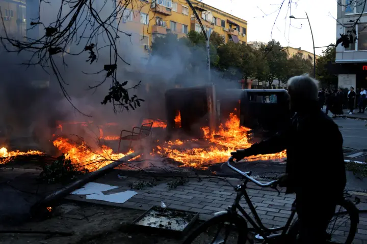 Protests over Trump's son-in-law's project have been raging in Albania for a third day: dozens reported injured and detained