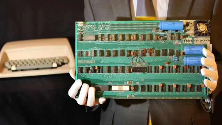 A rare Apple computer signed by Wozniak sold for a record $1.15 million