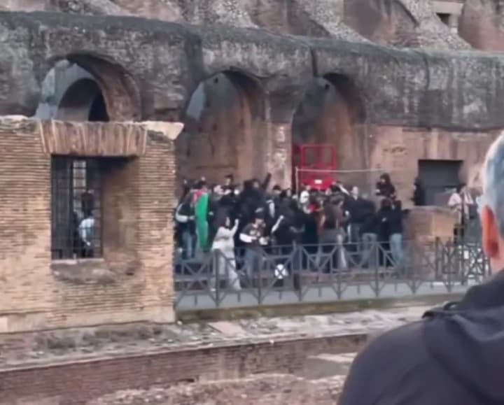 In Rome, hundreds of protesters stormed the Colosseum and broke through the entrance gates