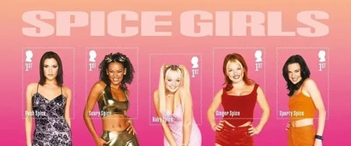 a-series-of-postage-stamps-will-be-issued-in-the-uk-to-mark-the-30th-anniversary-of-the-spice-girls