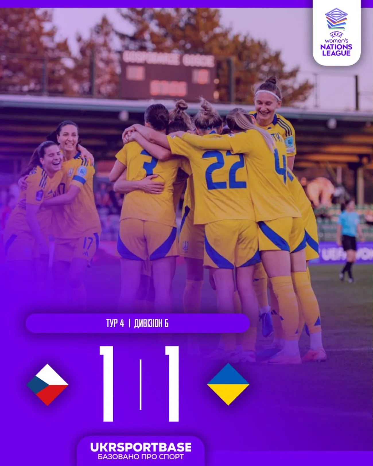 Українки розписали нічию з Чехією у Лізі націй - 1:1