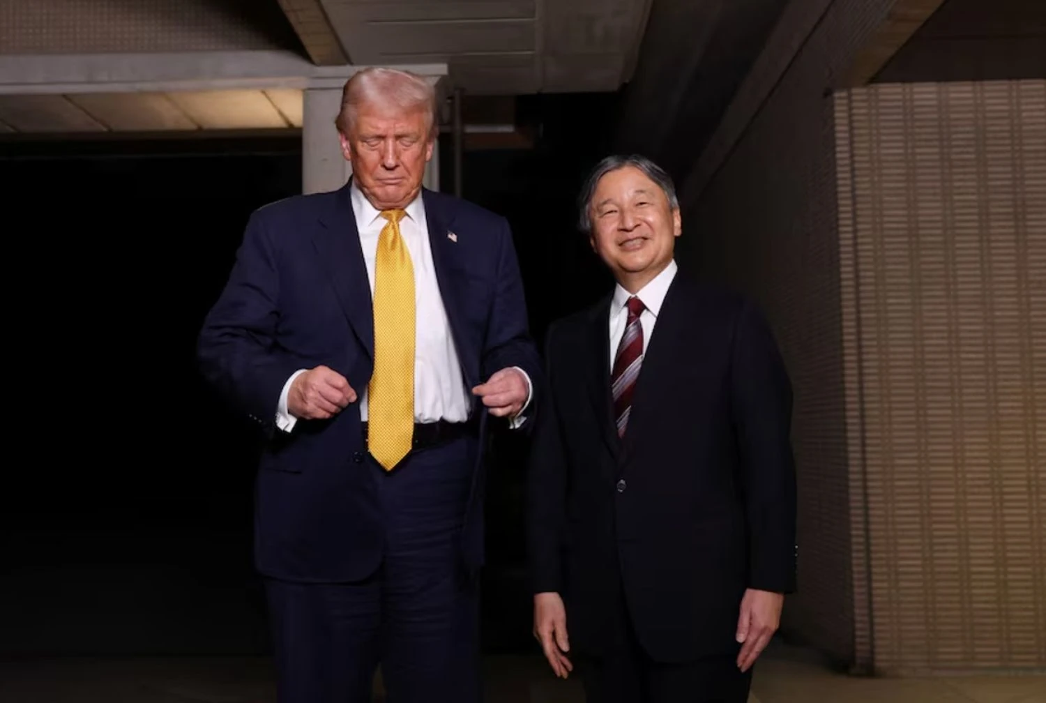Trump with Emperor Naruhito. Photo: Reuters