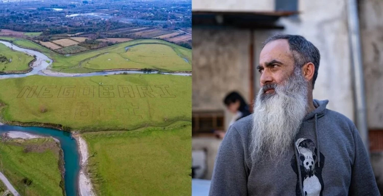 In Georgia, an activist created a giant geoglyph addressed to the US Senate. He was fined