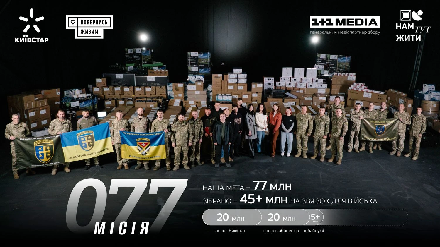 "Mission 077": Kyivstar and subscribers raise funds for military communication