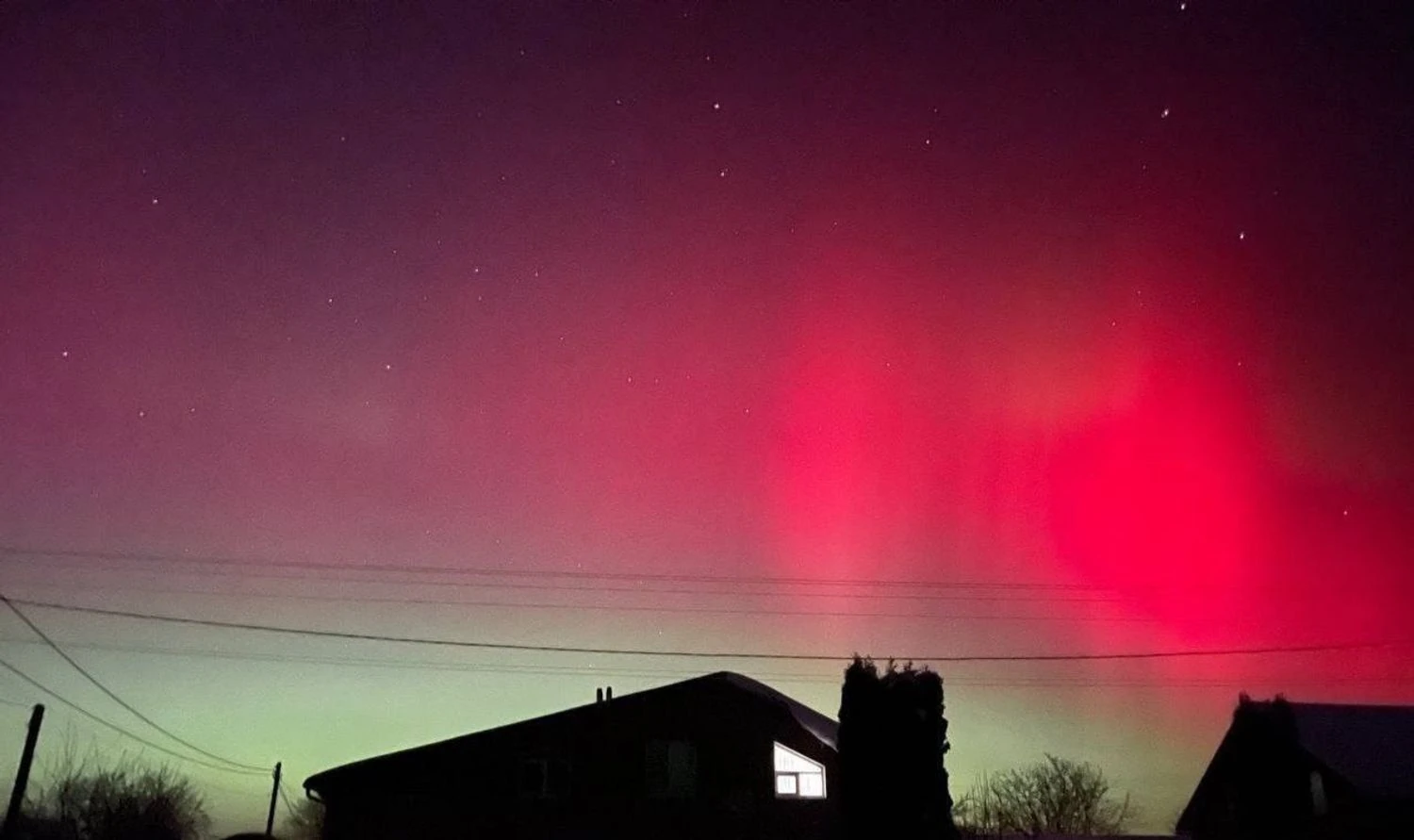 Northern Lights illuminated the sky in Ukraine and worldwide amid a powerful solar storm