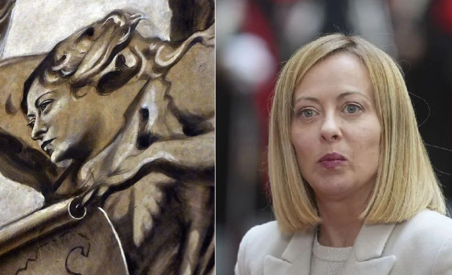 Hidden campaigning? An angel fresco in Rome, after restoration, acquired the facial features of Italian Prime Minister Meloni