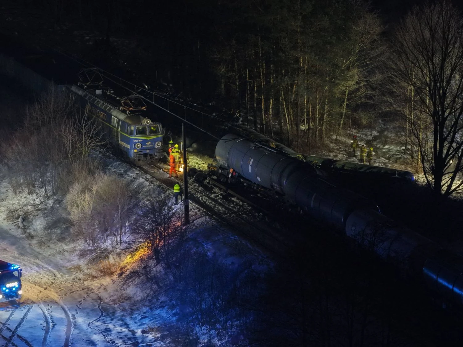 Freight train with diesel derailed in Poland: frosts are named as the probable cause