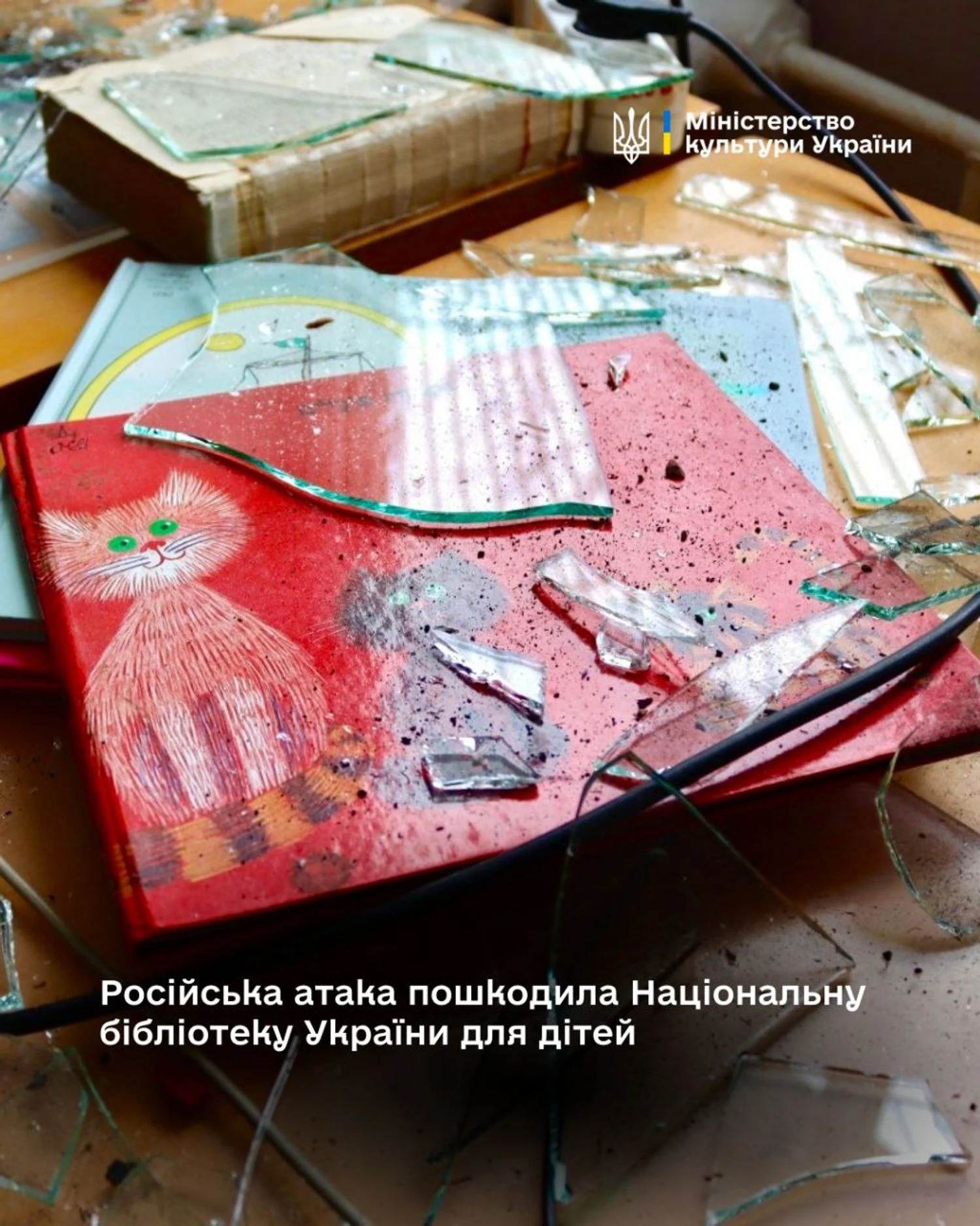 National Library of Ukraine for Children damaged by enemy drone attack