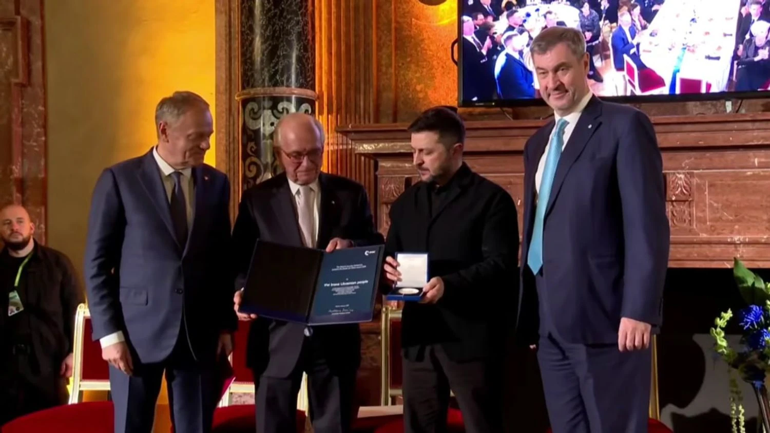 Zelenskyy received the Ewald von Kleist Award and mentioned Orban