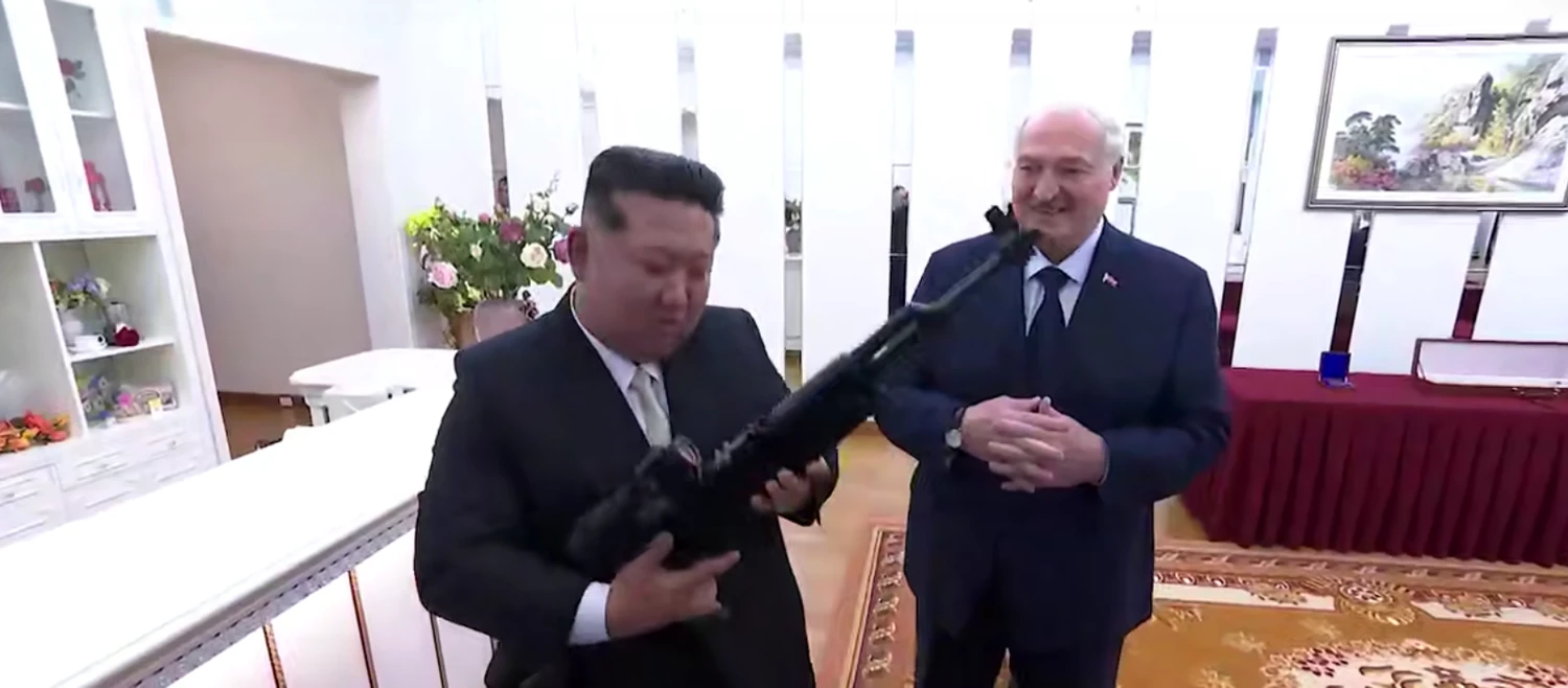 Lukashenka gifted Kim Jong Un an assault rifle and signed a "friendship" agreement with North Korea