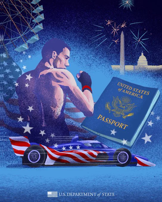 Лимитированные издания американских паспортов в ознаменование 250-летия независимости США. Фото: Страница в соцсети Х Госдепартамента