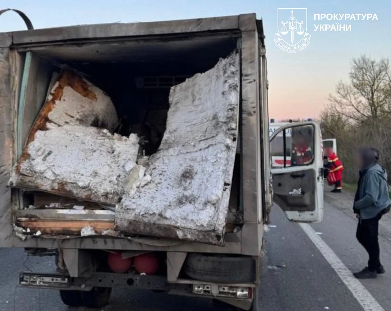 Russian drone attacks bread delivery van on Kharkiv region highway, injuries reported