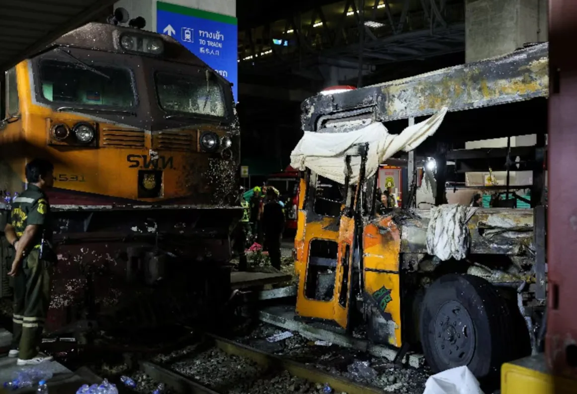 Number of casualties in train-bus collision in Bangkok rises to 32, 8 people killed