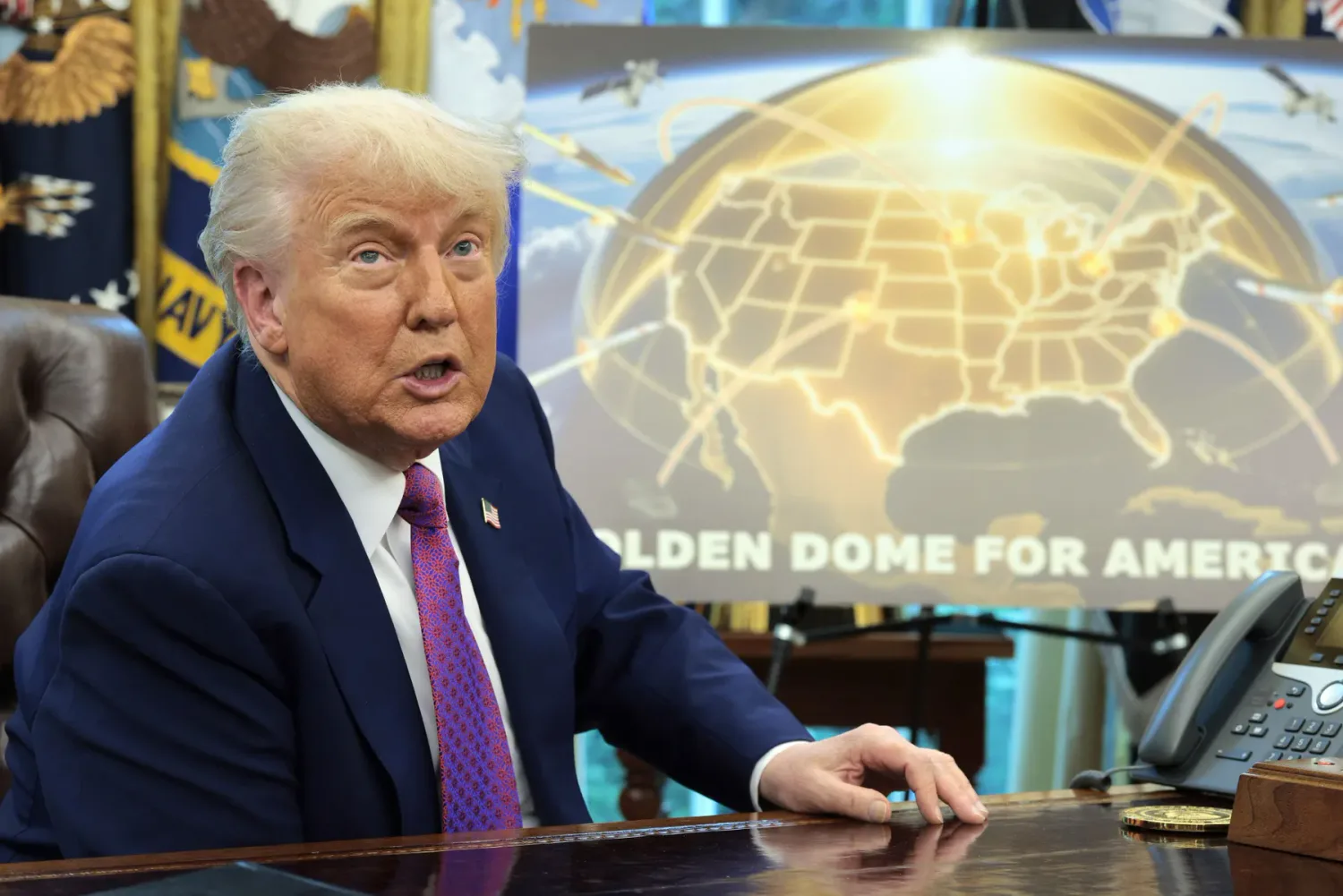 A dispute has arisen in the US over the potential cost increase of the 'Golden Dome' missile defense system to $1.2 trillion