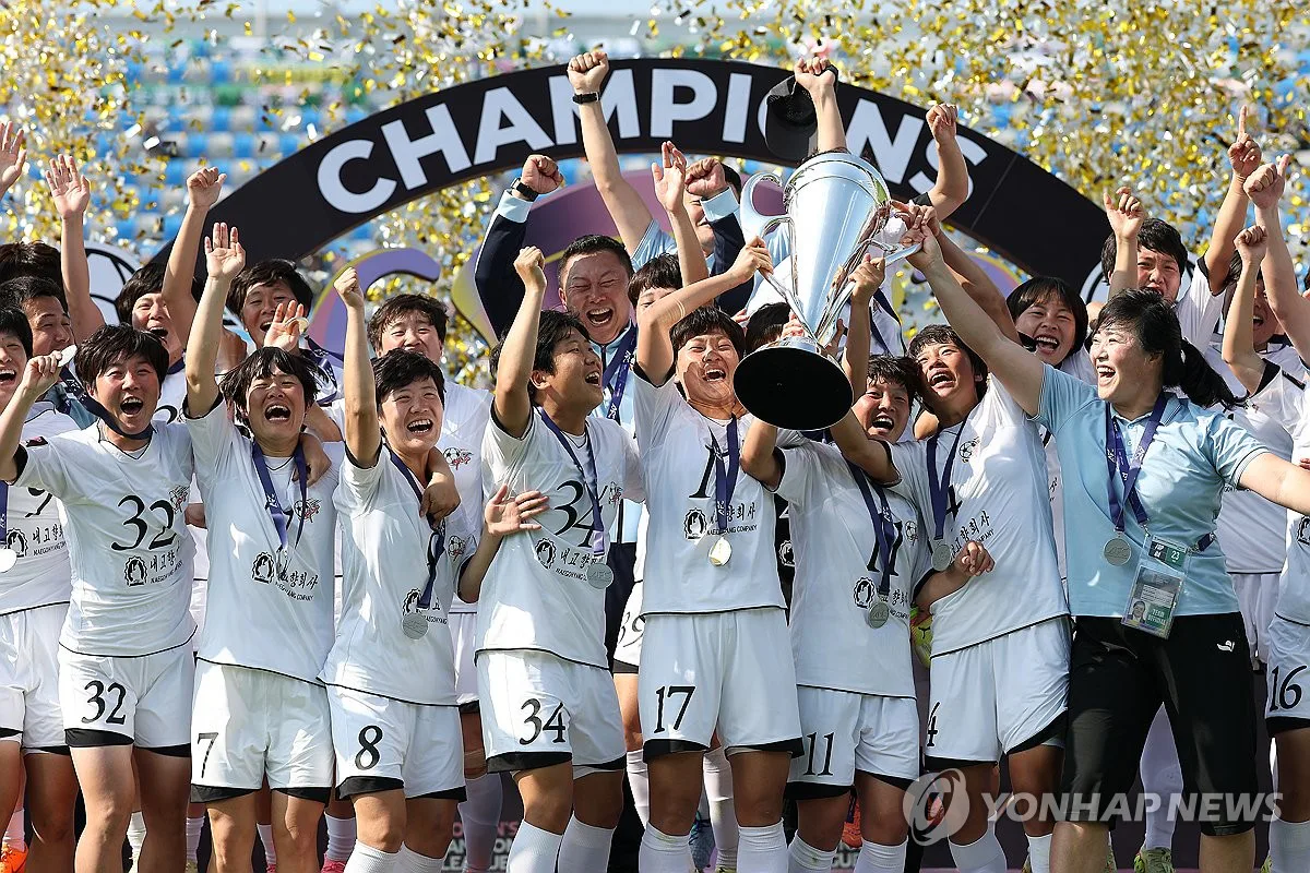 Women's football club from the DPRK wins Asian championship in South Korea