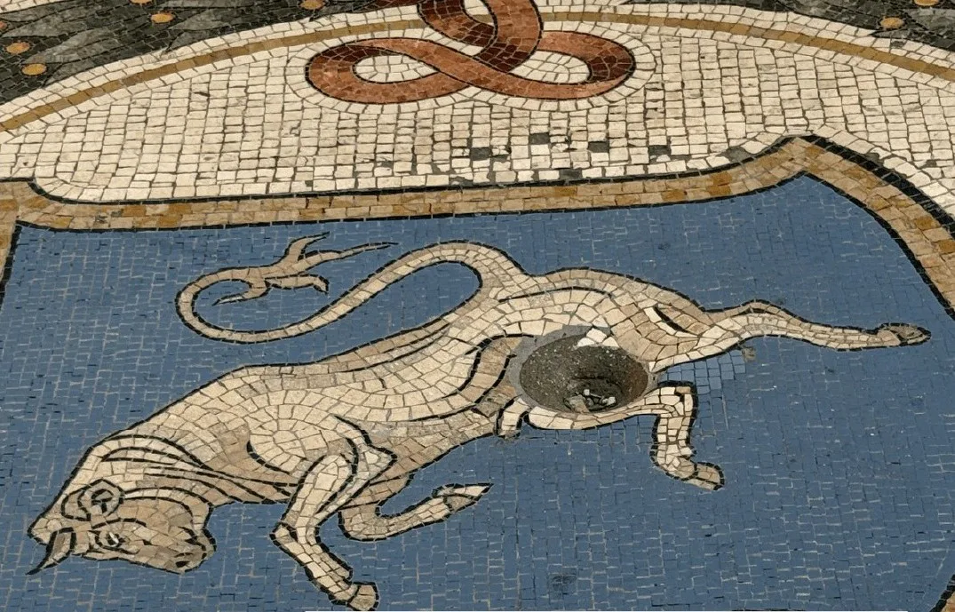Tourists wore a hole in the mosaic on the bull's "lucky spot" in Milan – it is now being restored