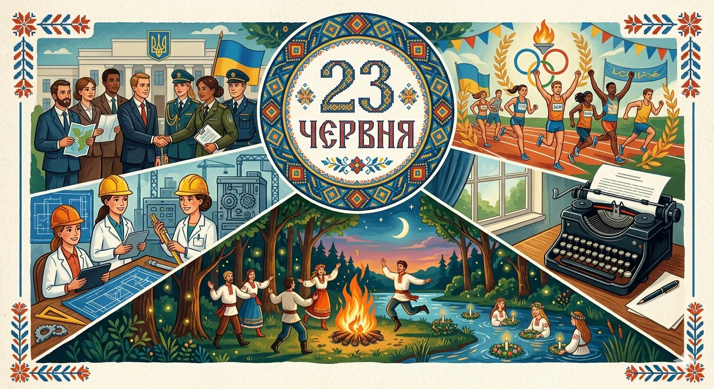 What is celebrated on June 23 in Ukraine and the world