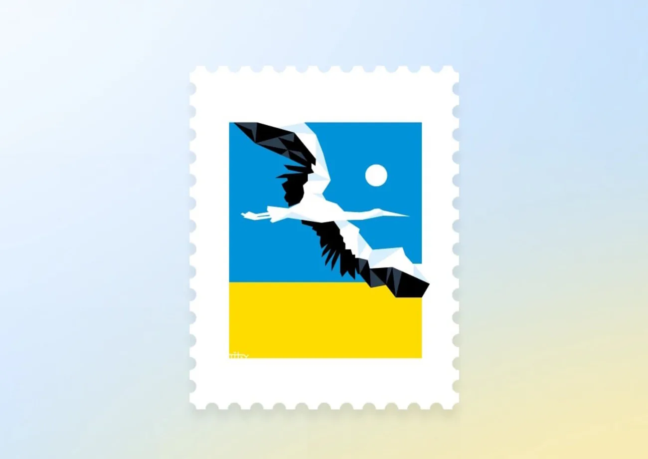 Ukrainians in Diia have chosen a postage stamp for Independence Day - "Stork.Freedom" won