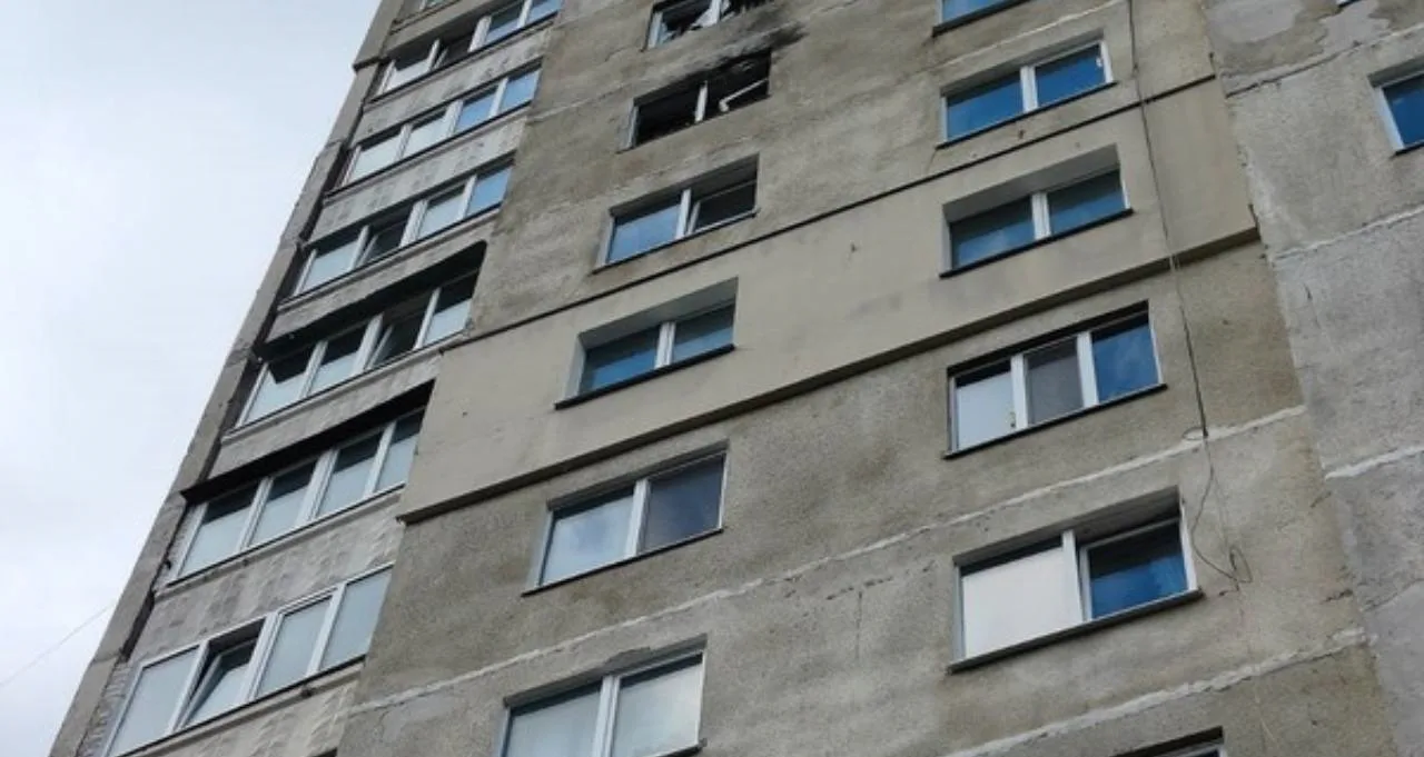 A Russian UAV struck an apartment building in Kharkiv, a woman suffered stress